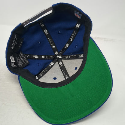 Indianapolis Colts NFL New Era Snapback Blue One Size Green Underbrim 9FIFTY Hat