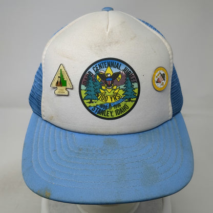 Sportcap Trucker Hat Blue White Idaho Centennial Jubilee Stanley Pins Vintage