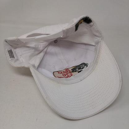 Bass Pro Shops Snapback Hat White OSFM Embroidered Gone Fishing 6 Panel