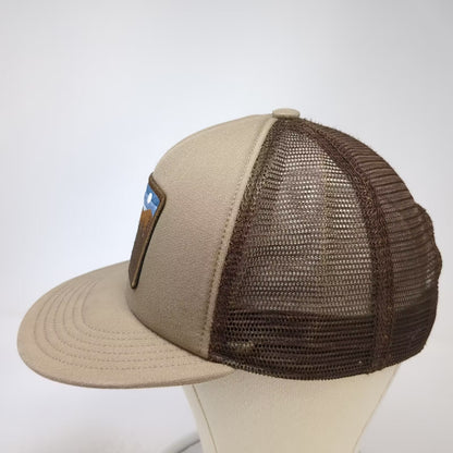 Coal Trucker Hat Brown OS Embroidered Mountain Landscape Snapback Adjustable