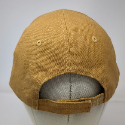 Husqvarna Baseball Cap Brown One Size Strapback Embroidered Logo Canvas Hat Work