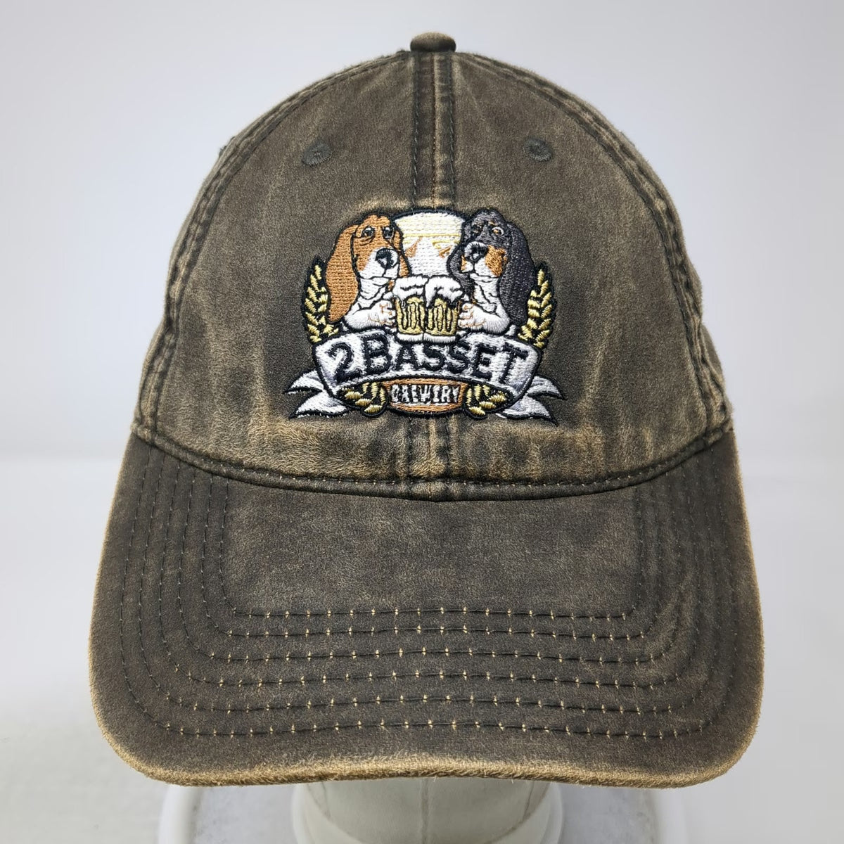 OTTO Baseball Cap Brown One Size 2 Basset Brewery Dogs Montana Strapback Hat