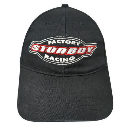 Factory Studboy Racing Strapback Hat Black OS Adjustable Embroidered Cap America