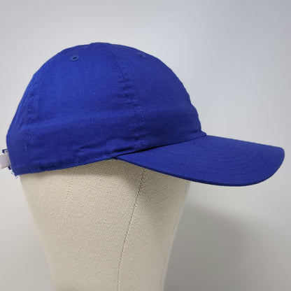 Adidas Baseball Cap Blue One Size Embroidered Logo Strapback Curved Brim Hat