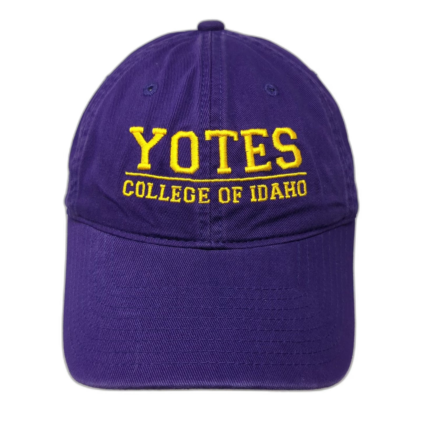 Legacy College of Idaho Yotes Purple Cap One Size Embroidered Slideback Cotton