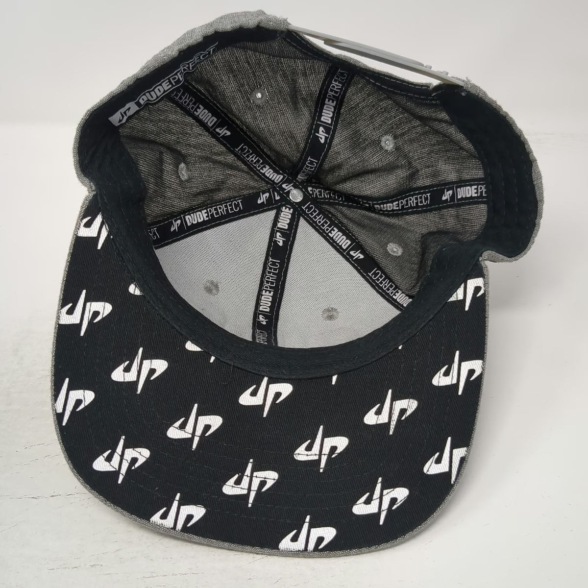 Dude Perfect Snapback Gray One Size Hat 2021 Tour Flat Brim Printed Undervisor