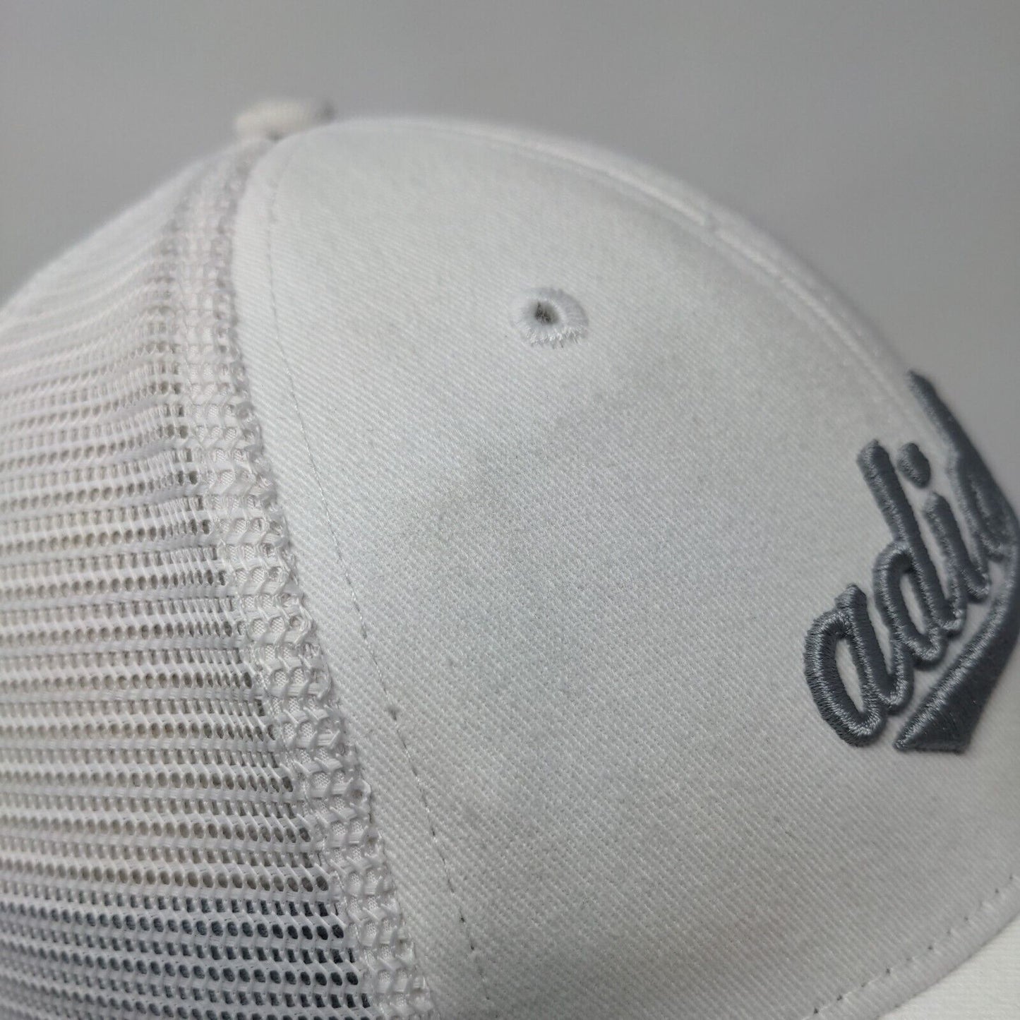 Adidas Aeroready Snapback Trucker Hat White OSFA Adjustable Mesh Back Cotton