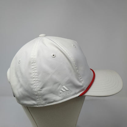 Adidas 5 Panel White Camelback Golf Club Red Rope Snapback Hat Golfing Vintage