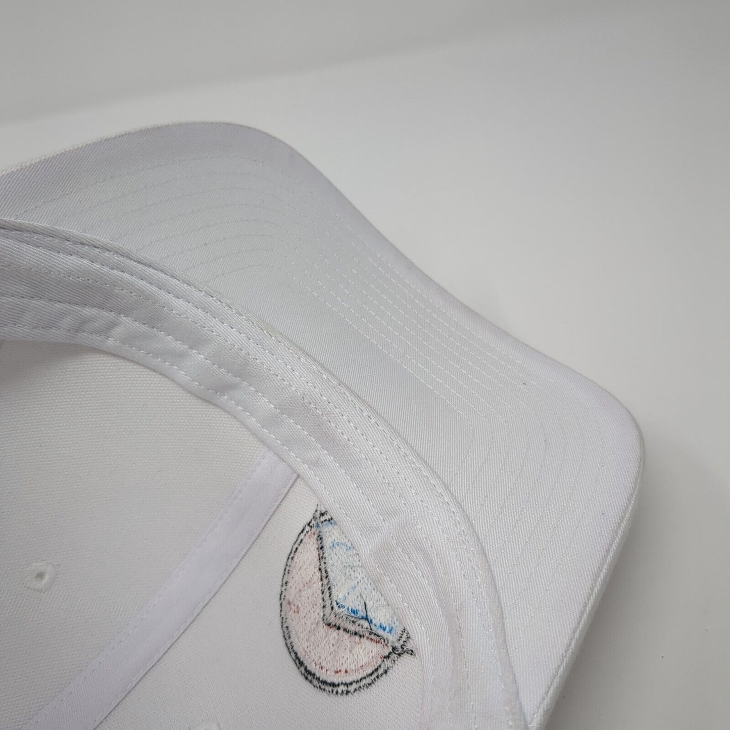 Richardson Snapback Trucker Hat White One Size Embroidered Logo Mesh Back