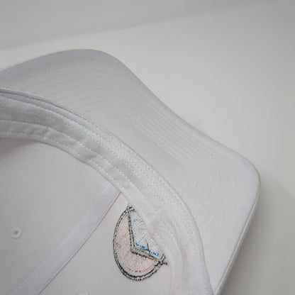 Richardson Snapback Trucker Hat White One Size Embroidered Logo Mesh Back