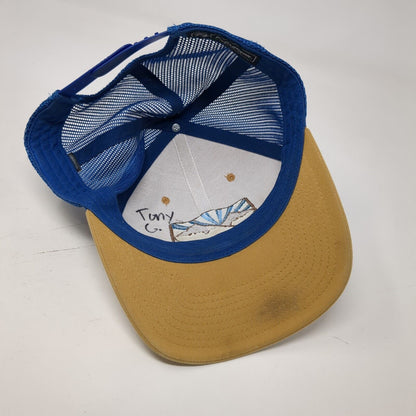 Richardson Snapback Trucker Hat Multi One Size Mesh Back Embroidered