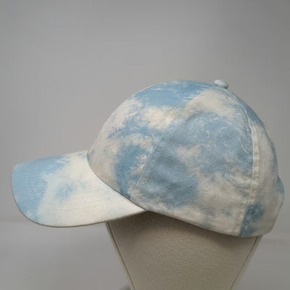 David and Young Baseball Cap Blue White One Size Tie Dye Cloud Print Cotton Hat