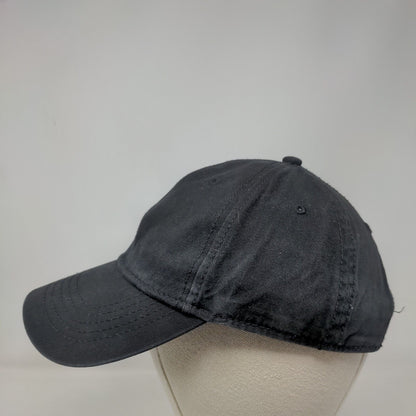 Unbranded Slideback Hat Black OSFM Blank Adjustable Solid 6 Panel
