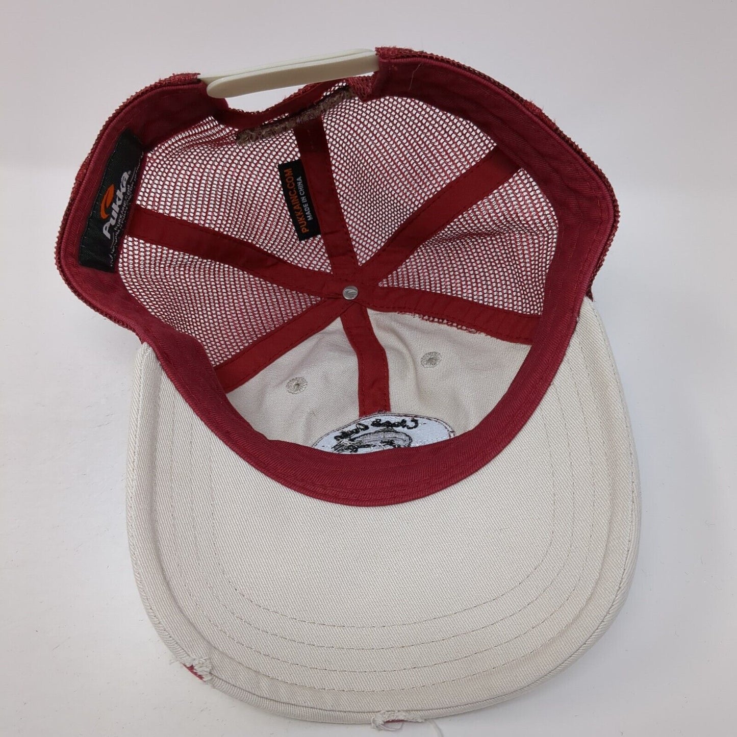 Clear Lake Country Club Snapback Trucker Hat Multi OS Mesh Back Distressed Pukka