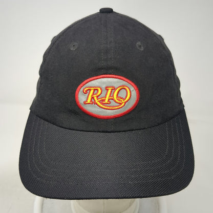 RIO Baseball Cap Black OSFM Strapback Fly Fishing XS Technology Hat Jim Vincents