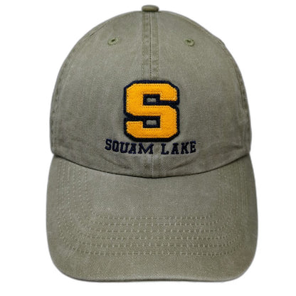 Fahrenheit Baseball Cap Green One Size Squam Lake Beer Mug Strapback hat Logo NH