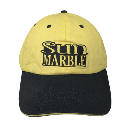 Sun Marble Strapback Baseball Cap Yellow One Size Adjustable Embroidered 6 Panel