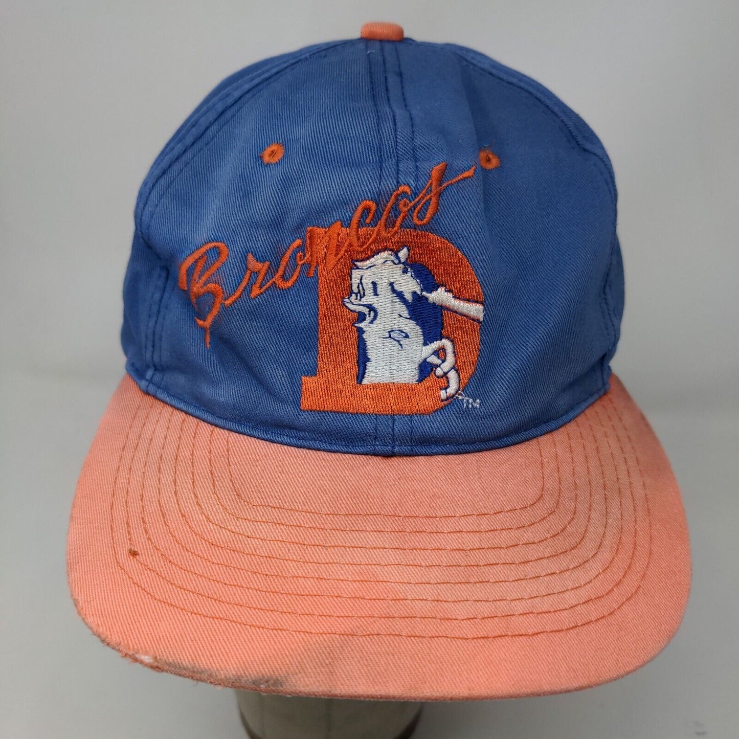 NFL Denver Broncos Men's Snapback Hat Blue Embroidered Logo Vintage