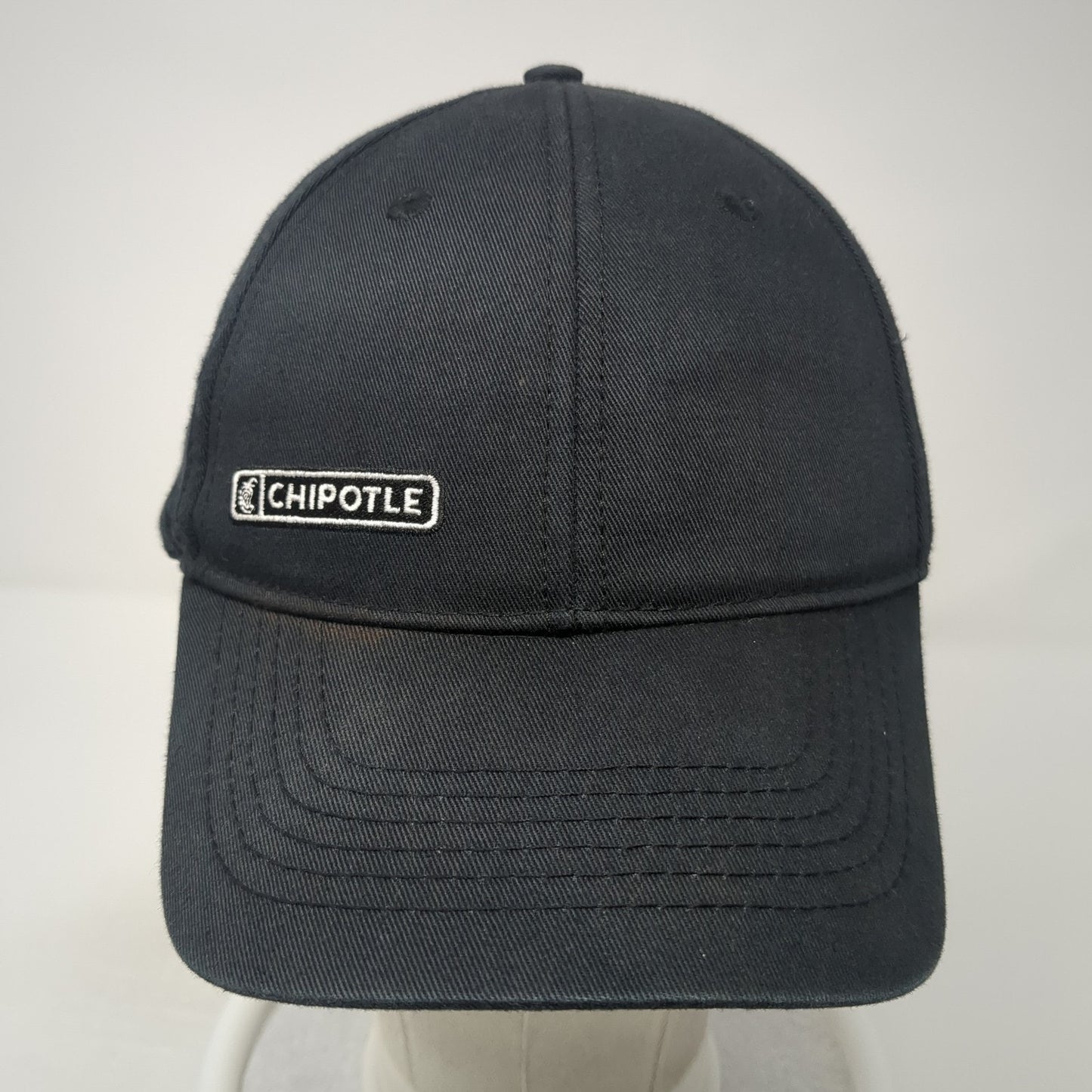 Chipotle Strapback Hat Black One Size Adjustable Crew Employee Uniform