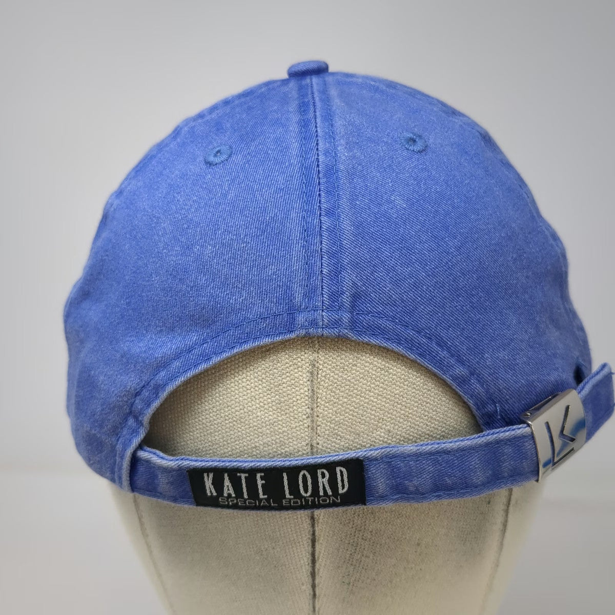 Kate Lord Baseball Cap Blue OSFM Turks & Caicos Palm Tree Slideback Cotton Hat