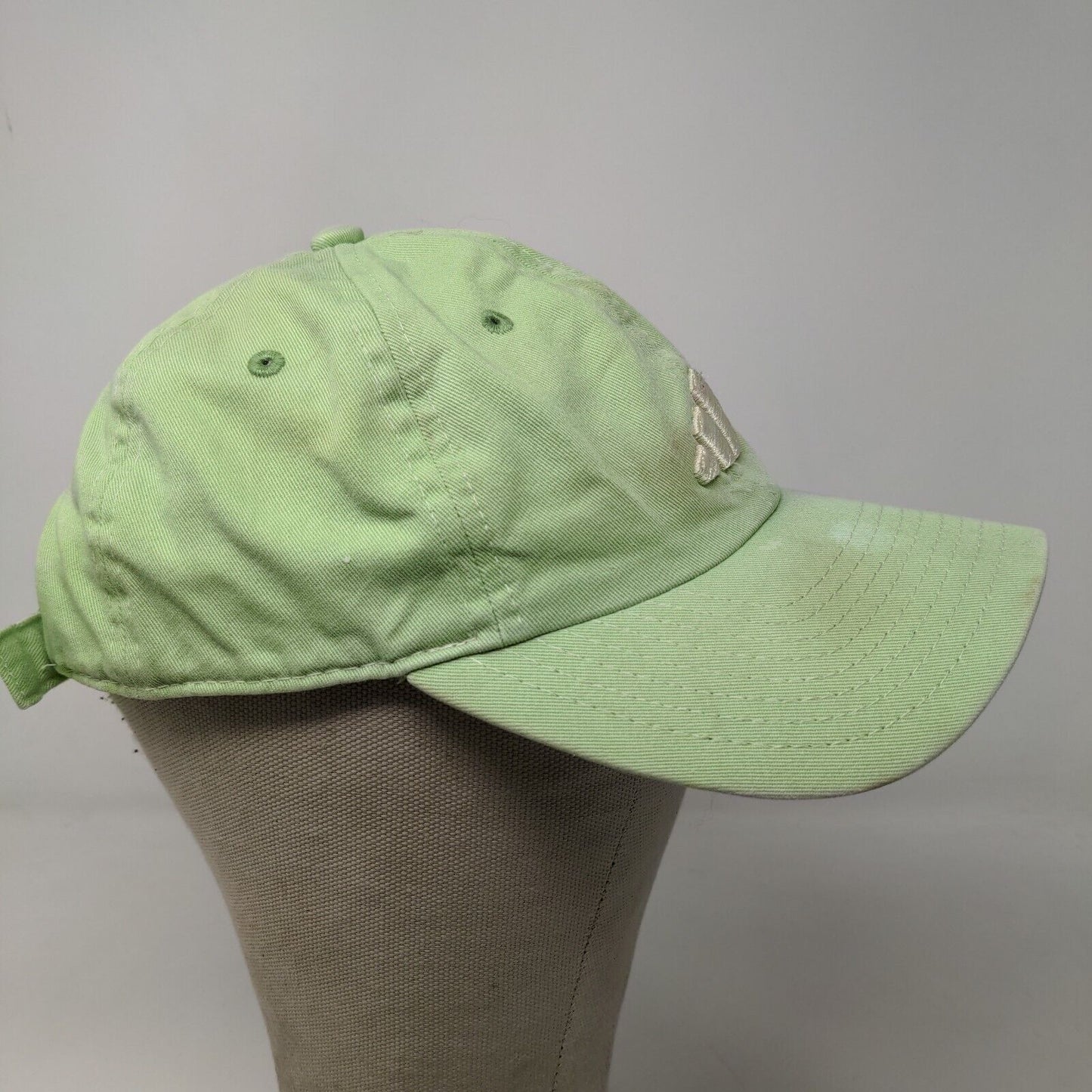 Adidas Boy's Slideback Hat Green Adjustable Embroidered Logo Distressed