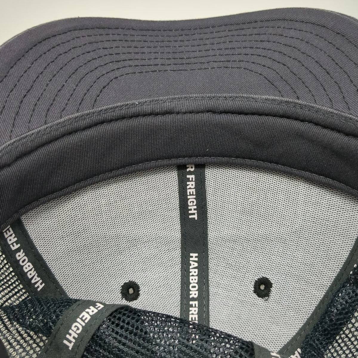 Harbor Freight Trucker Hat Gray One Size Snapback Mesh Patch HFT Logo Est 1977