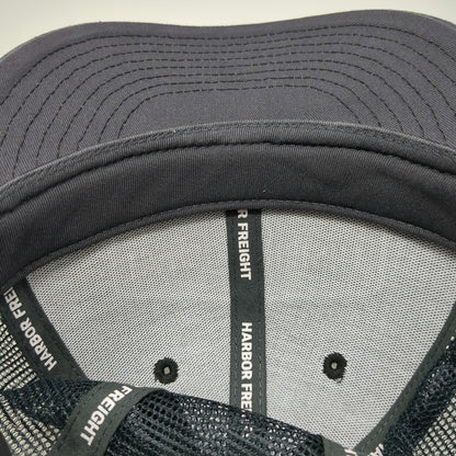 Harbor Freight Trucker Hat Gray One Size Snapback Mesh Patch HFT Logo Est 1977