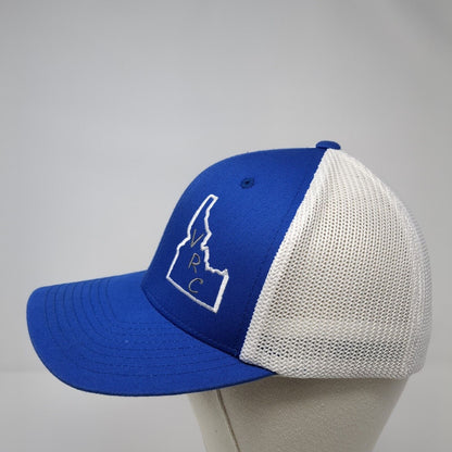 Idaho VRC Fitted Mesh Back Trucker Hat Blue L/XL Flexfit Port Authority