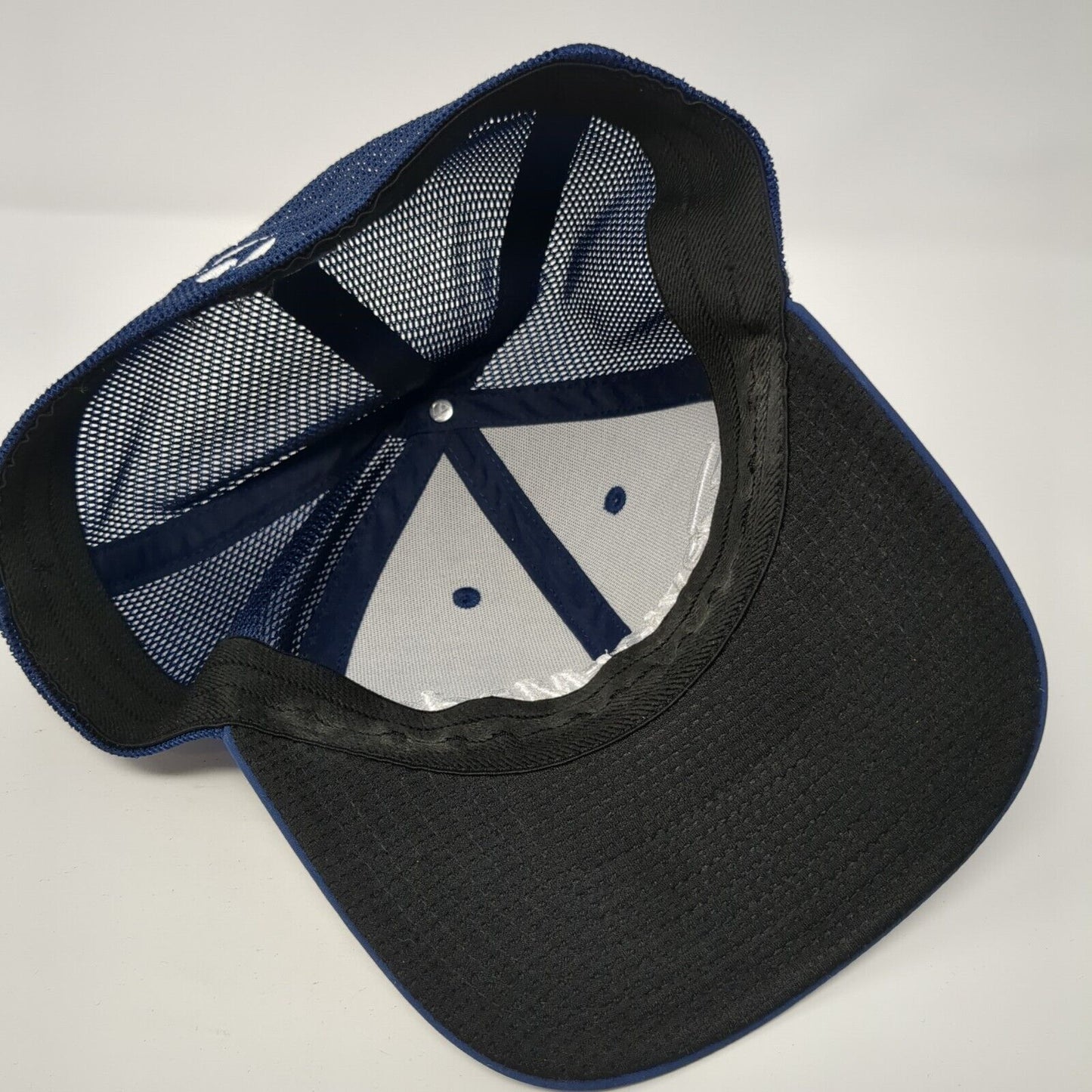 TaylorMade Fitted Mesh Back Hat Blue L/XL Solid Embroidered A-Flex