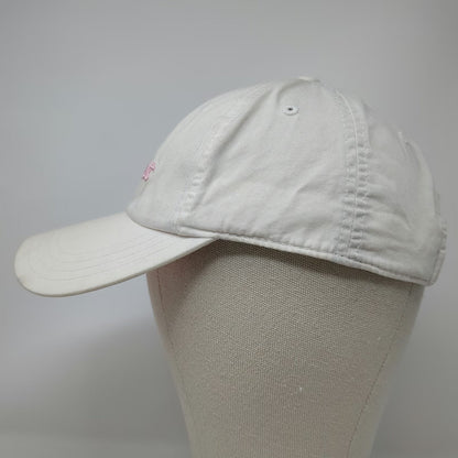 Titleist Baseball Cap White One Size Pink Script Logo Adjustable Slideback Hat