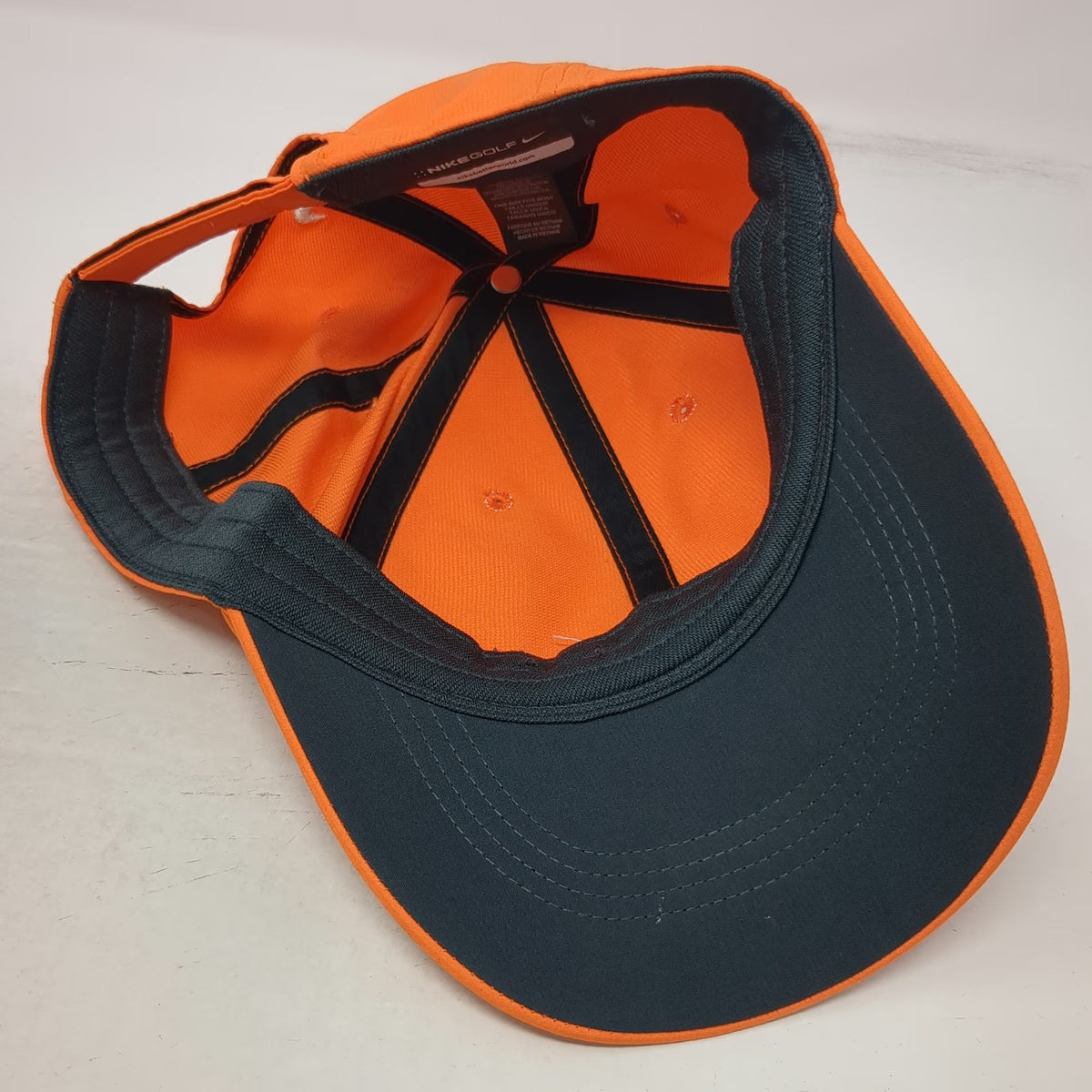 Nike Baseball Cap Orange OSFM Lexus Logo Embroidered Swoosh Strapback Hat Golf