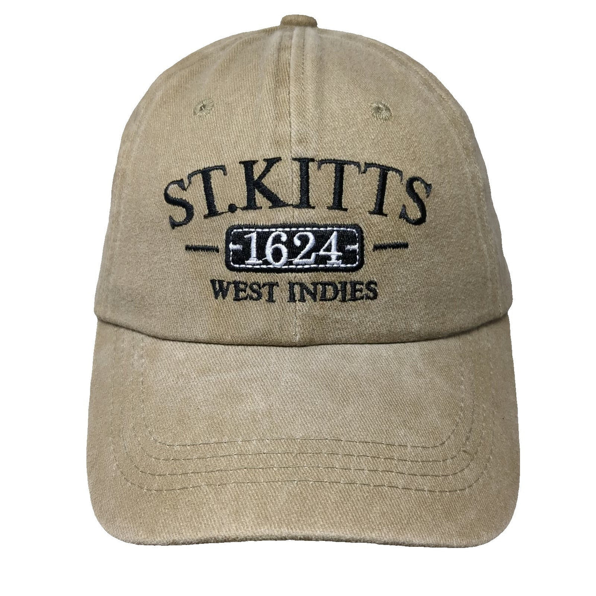 Tropical World Baseball Cap Brown OSFM St. Kitts West Indies 1624 Hat Slideback