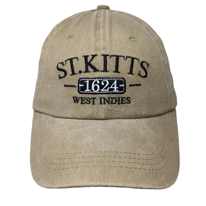 Tropical World Baseball Cap Brown OSFM St. Kitts West Indies 1624 Hat Slideback