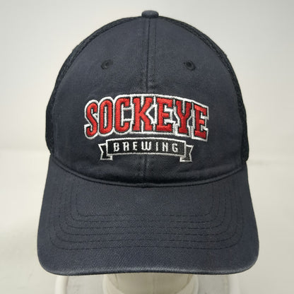 Vie Baseball Cap Black XL Sockeye Brewing Drink Like a Fish Hat Mesh Fitted