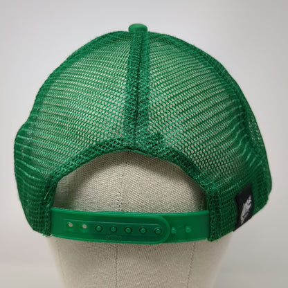 Otto Trucker Hat Green White One Size Fishing Brook Brown Rainbow Cutthroat Snap
