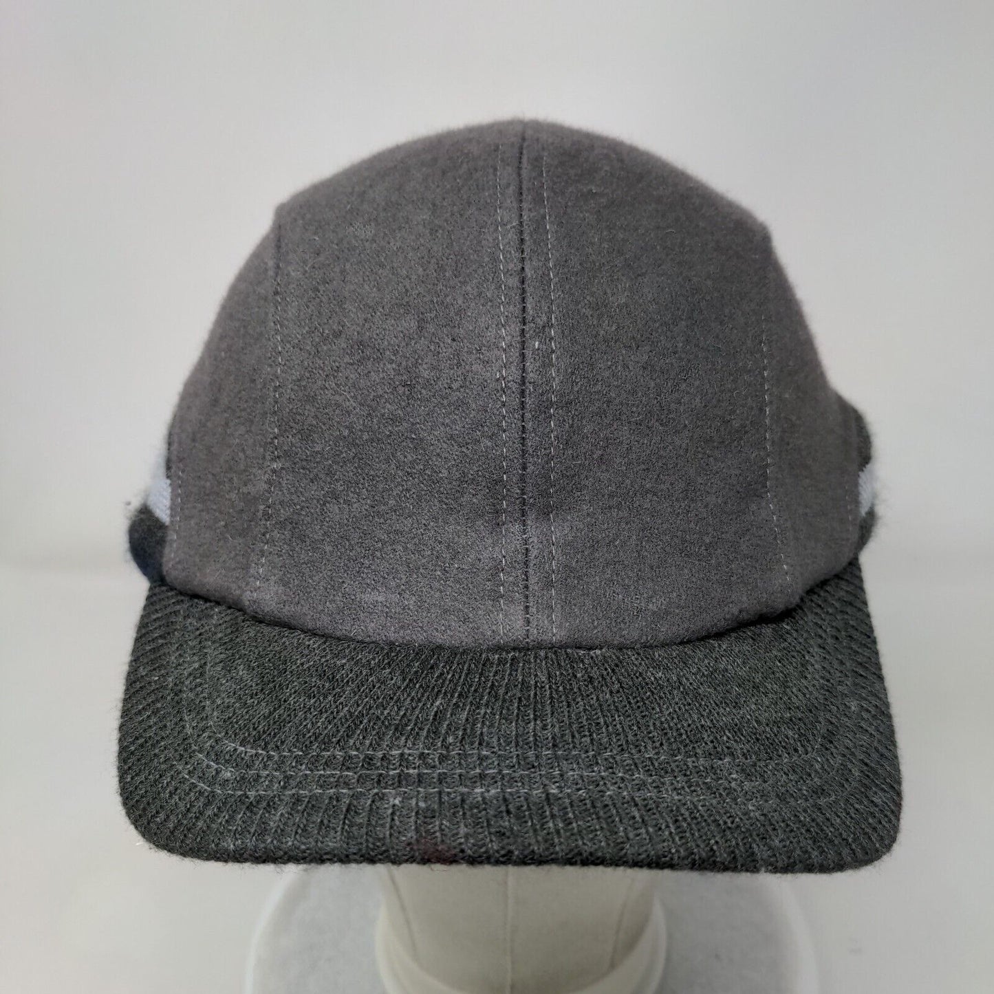 Unbranded Fitted Hat Gray One Size Striped Trim Blank Outdoor