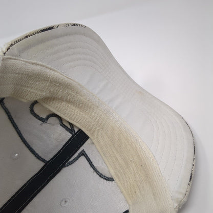 Tony Hawk Fitted Hat White L/XL Embroidered Stretch A-Flex 6 Panel