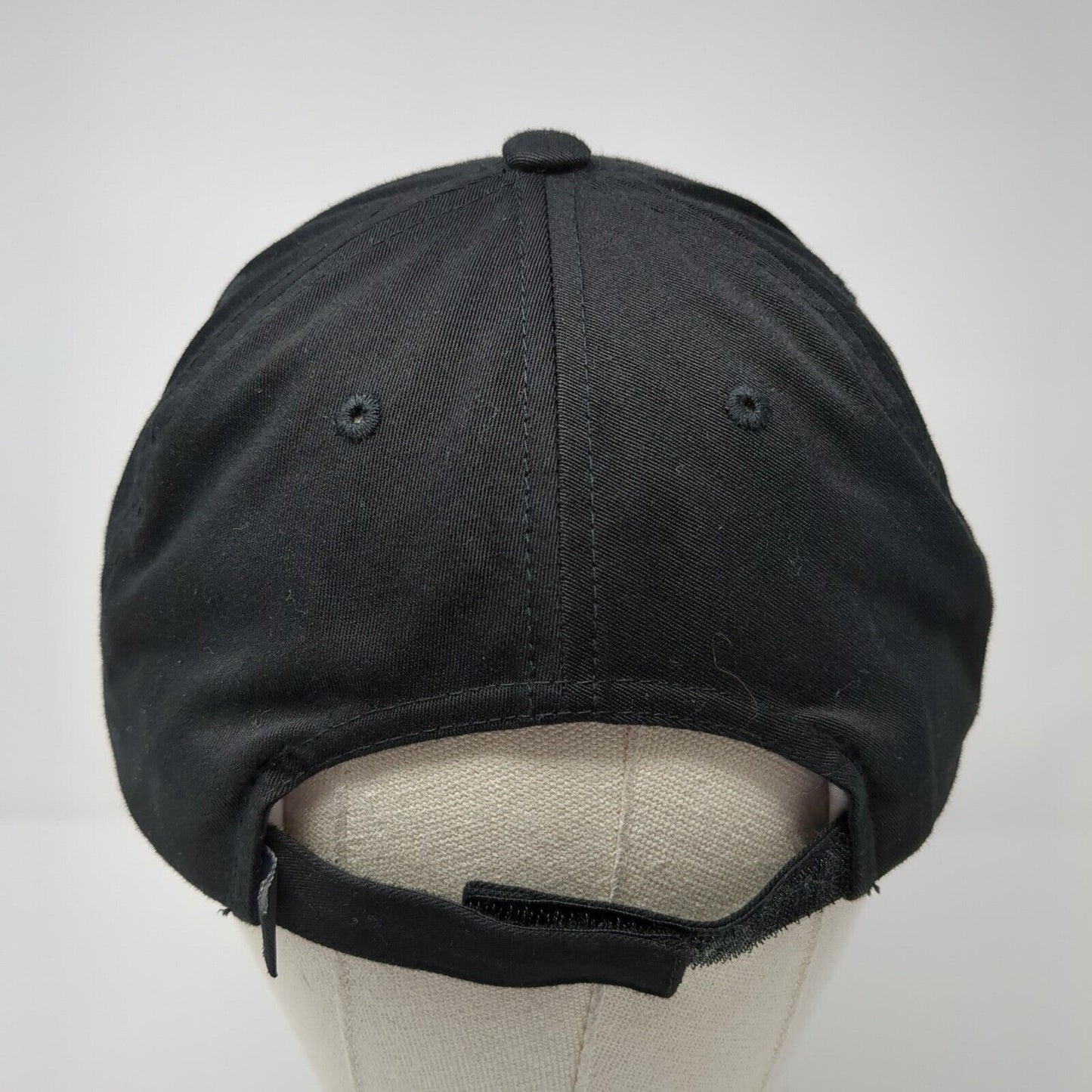 TSV Strapback Hat Black One Size Embroidered Pacific Headwear 6 Panel