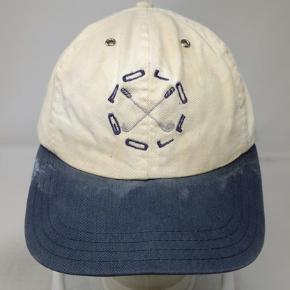 Polo Golf Ivory Blue OS Baseball Cap Slideback Cotton USA Clubs Hat Vintage