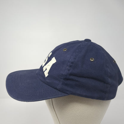 USA American Flag Slideback Hat Blue One Size Adjustable Leather Strap