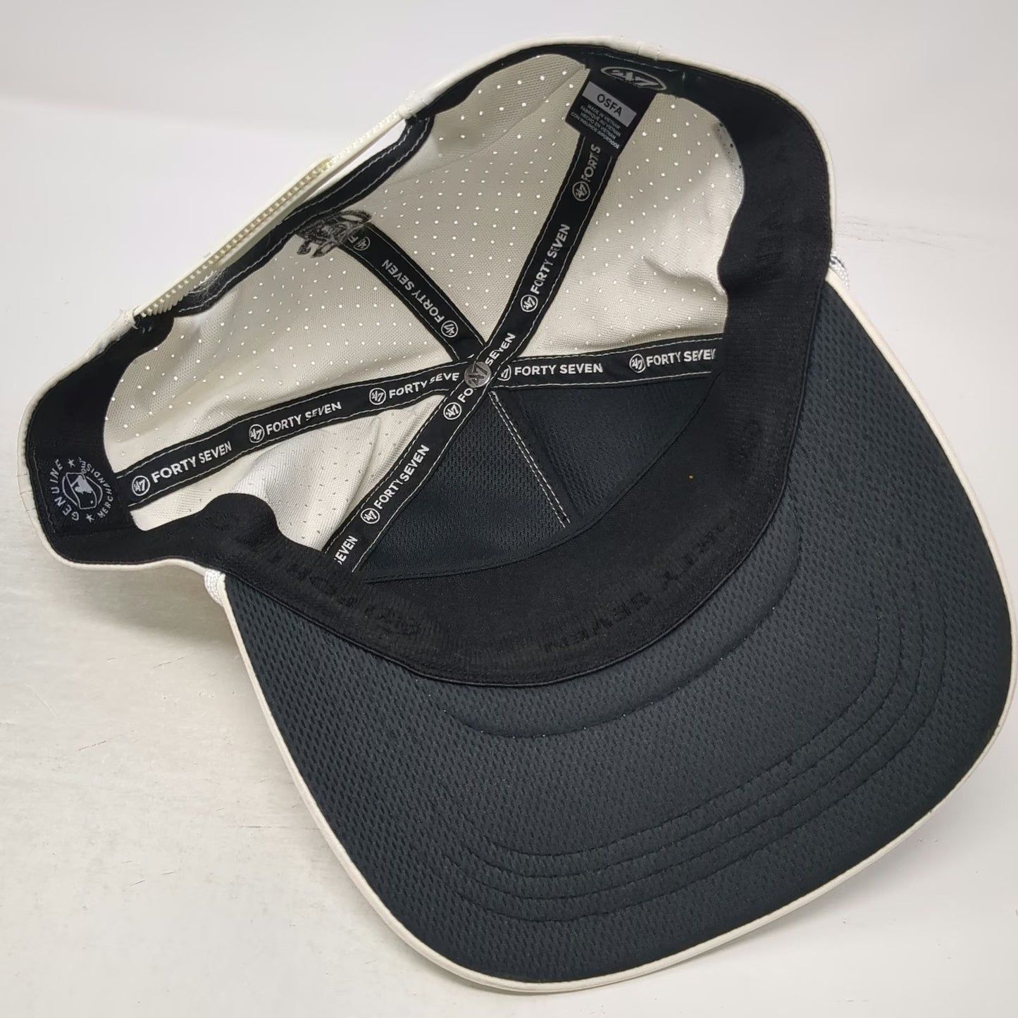 '47 San Diego Padres MLB White One Size 5 Panel Hat Rope Rawlings Perforated