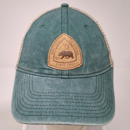 Gear For Sports Trucker Hat Green Beige One Size Santa Cruz CA Bear Patch hat