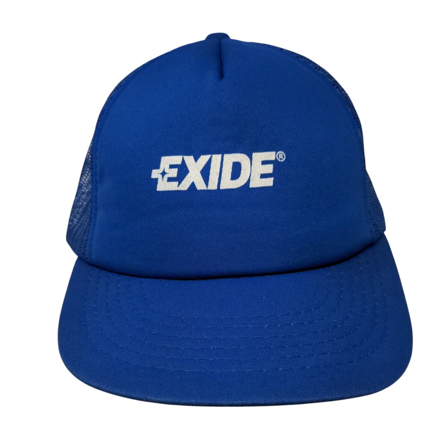 Exide Snapback Trucker Hat Blue OSFA Adjustable Mesh Back Pennant Winner