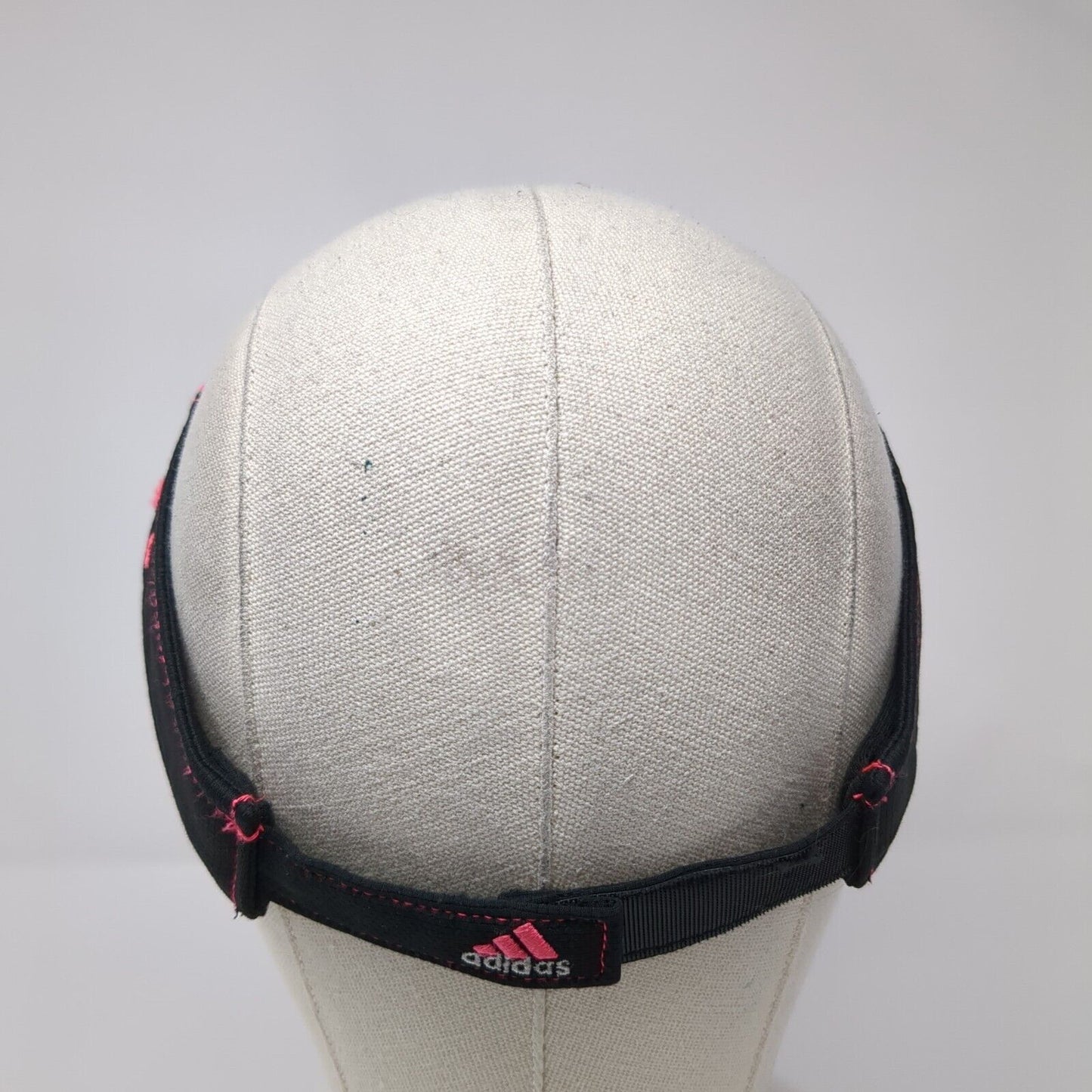 Adidas Strapback Sun Visor Cap Black One Size Adjustable Embroidered Polyester