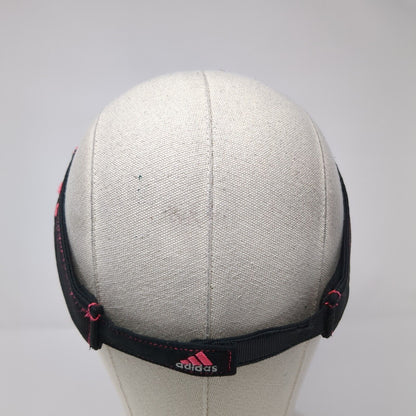 Adidas Strapback Sun Visor Cap Black One Size Adjustable Embroidered Polyester