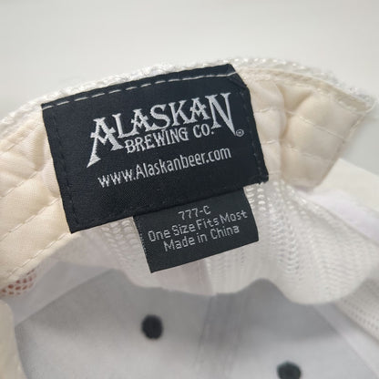 Alaskan Brewing Co Trucker Hat Gray White Red One Size Mesh Back Snapback Patch