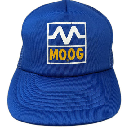 KAP-II Moog Logo Trucker Hat Blue One Size Mesh Back Snapback Foam Front Graphic