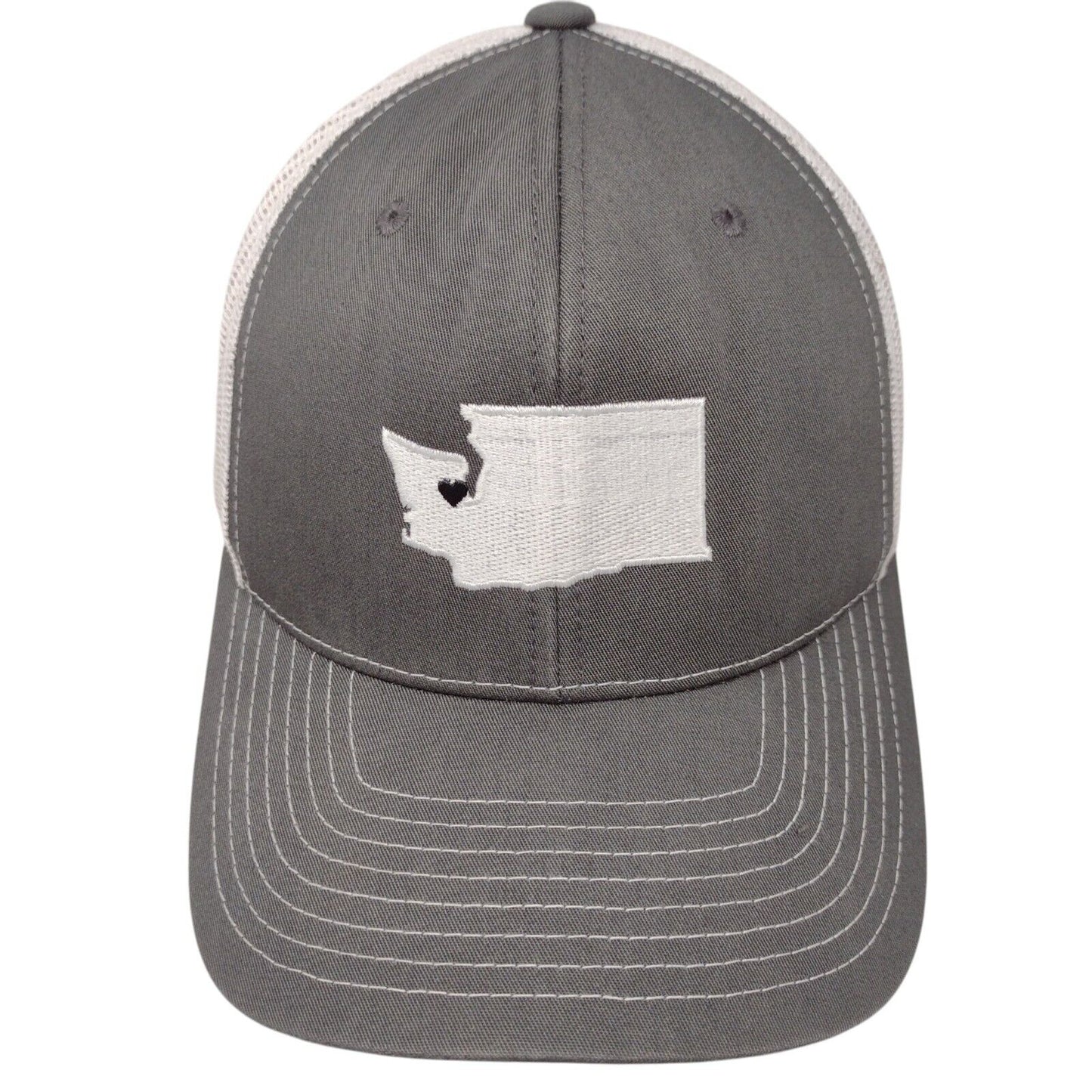 Washington State Snapback Mesh Back Trucker Hat Gray OSFA Richardson