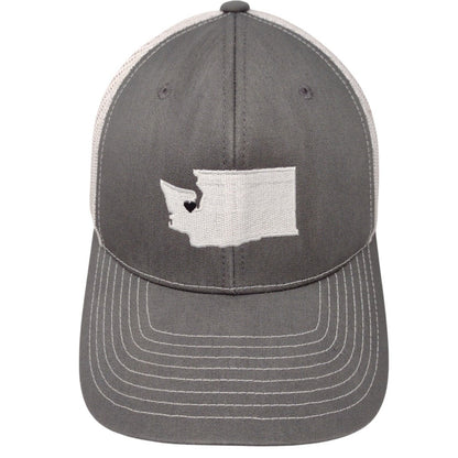 Washington State Snapback Mesh Back Trucker Hat Gray OSFA Richardson