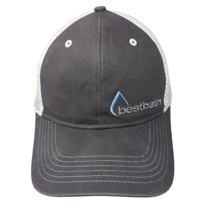 Bestbath Strapback Trucker Hat Gray One Size Adjustable Embroidered Mesh Back